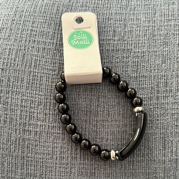 Black stretchy bracelet - Picture 1 of 3